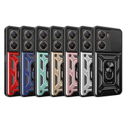 For vivo V29e 5G Global Sliding Camera Cover Design TPU+PC Phone Case(Black)