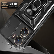 For vivo V29e 5G Global Sliding Camera Cover Design TPU+PC Phone Case(Black)