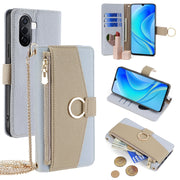 For Huawei nova Y70 Plus / Y70 4G Crossbody Litchi Texture Leather Phone Case(Blue)