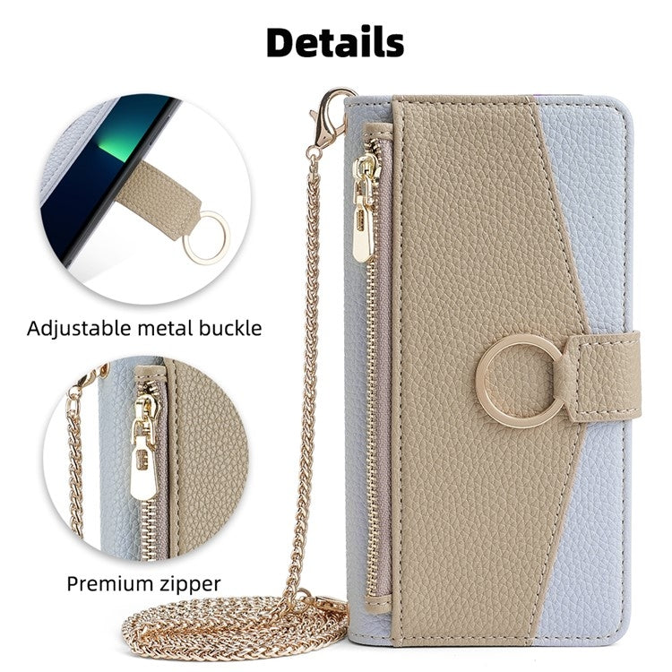 For Huawei nova Y90 4G Crossbody Litchi Texture Leather Phone Case(Blue)