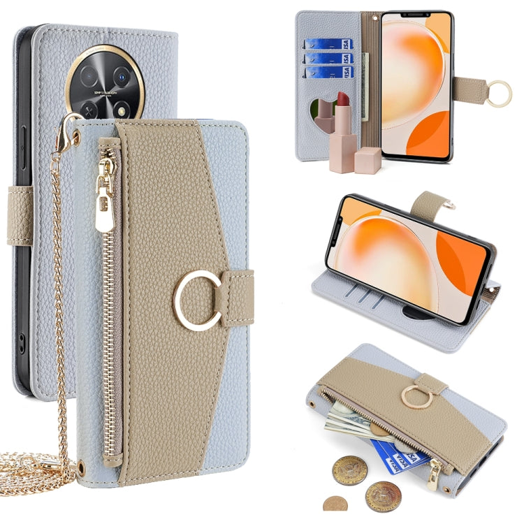 For Huawei Enjoy 60X Crossbody Litchi Texture Leather Phone Case(Blue)