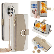 For Huawei Mate 50 Pro Crossbody Litchi Texture Leather Phone Case(White)