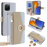 For Huawei nova Y61 Crossbody Litchi Texture Leather Phone Case(Blue)