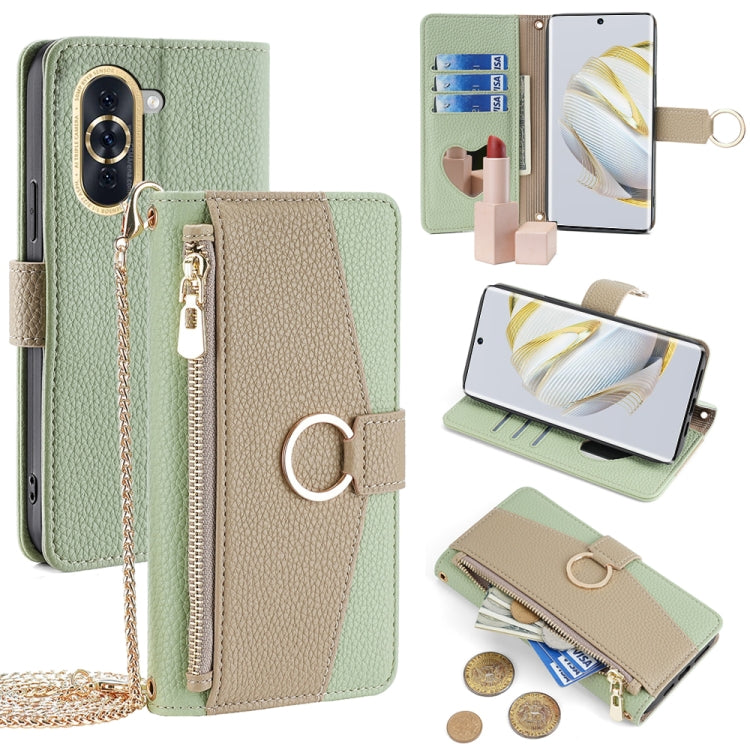 For Huawei nova 10 Crossbody Litchi Texture Leather Phone Case(Green)