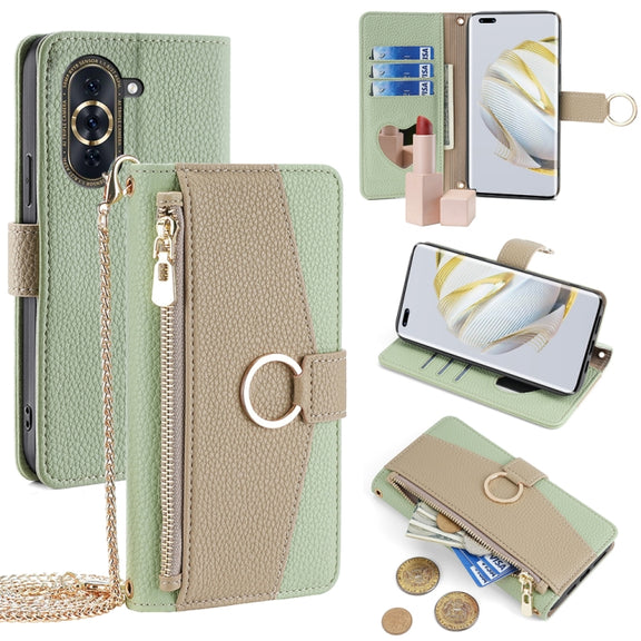 For Huawei nova 10 Pro Crossbody Litchi Texture Leather Phone Case(Green)
