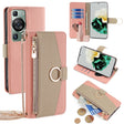 For Huawei P60 / P60 Pro Crossbody Litchi Texture Leather Phone Case(Pink) - Huawei Cases by PMC TechLife | Online Shopping South Africa | PMC TechLife | Buy Now Pay Later Mobicred