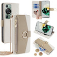 For Huawei P60 / P60 Pro Crossbody Litchi Texture Leather Phone Case(White) - Huawei Cases by PMC TechLife | Online Shopping South Africa | PMC TechLife | Buy Now Pay Later Mobicred