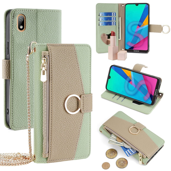 For Huawei Y5 2019 / Honor 8S Crossbody Litchi Texture Leather Phone Case(Green)
