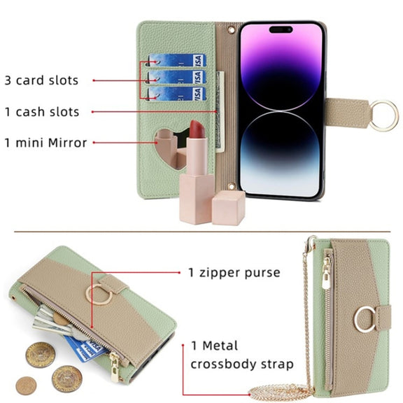 For Huawei Mate 60 Crossbody Litchi Texture Leather Phone Case(Green)
