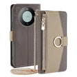 For Huawei Mate 60 Crossbody Litchi Texture Leather Phone Case(Grey) - Huawei Cases by PMC TechLife | Online Shopping South Africa | PMC TechLife | Buy Now Pay Later Mobicred