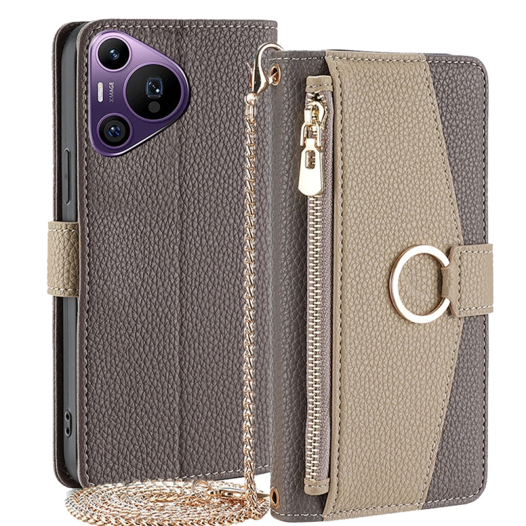For Huawei Pura 70 Pro / 70 Pro+ 5G Crossbody Litchi Texture Leather Phone Case(Grey)
