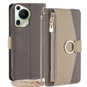For Huawei Pura 70 Ultra 5G Crossbody Litchi Texture Leather Phone Case(Grey)