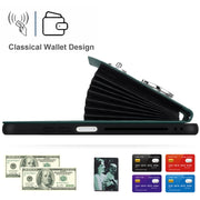 For Xiaomi Poco F5 5G/Redmi Note 12 Turbo Organ Card Bag Ring Holder PU Phone Case(Green)