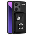 For Xiaomi Redmi Note 13 Pro+ Organ Card Bag Ring Holder PU Phone Case(Black) - Note 13 Pro+ Cases by PMC TechLife | Online Shopping South Africa | PMC TechLife | Buy Now Pay Later Mobicred
