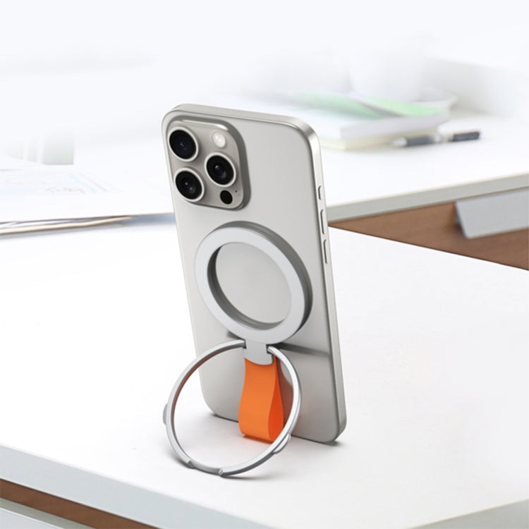 MagSafe Magnetic Pivot Stand Phone Ring Holder(Silver)