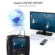 iBRAVEBOX V10 Finder Max 4.3 inch Display Digital Satellite Meter Signal Finder, Support DVB-S/S2/S2X, Plug Type:AU Plug(Black)