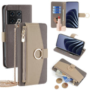 For OnePlus 10 Pro 5G Crossbody Litchi Texture Leather Phone Case(Grey)