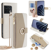 For OnePlus 10 Pro 5G Crossbody Litchi Texture Leather Phone Case(White)