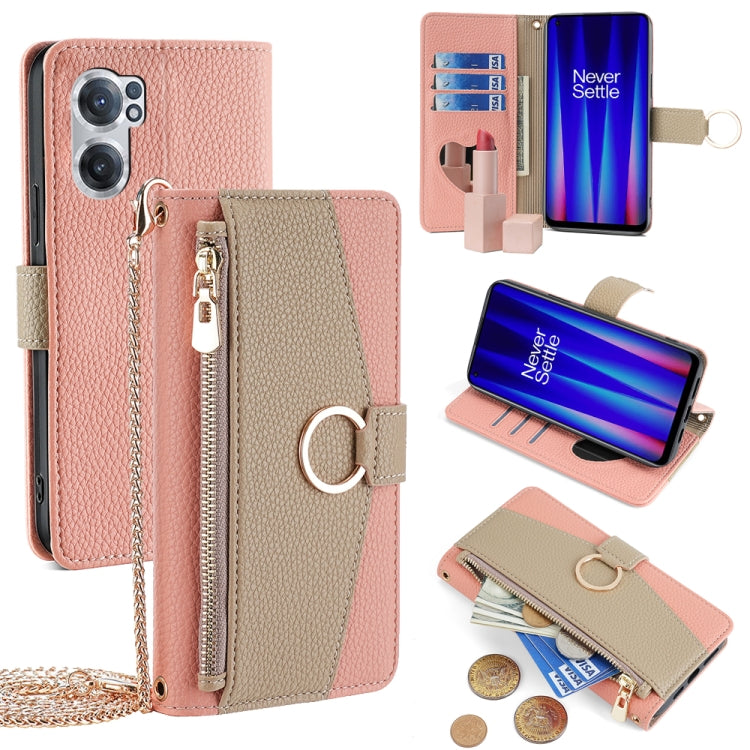 For OnePlus Nord CE 2 5G Crossbody Litchi Texture Leather Phone Case(Pink)