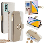 For OnePlus Nord 2 5G Crossbody Litchi Texture Leather Phone Case(White)