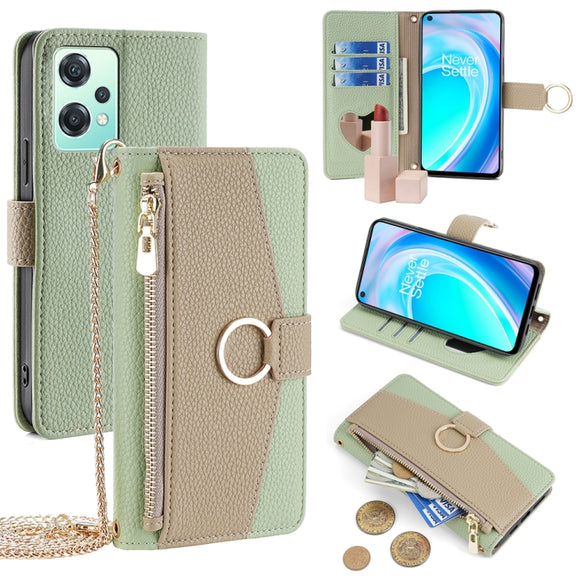 For OnePlus Nord CE 2 Lite 5G Crossbody Litchi Texture Leather Phone Case(Green)