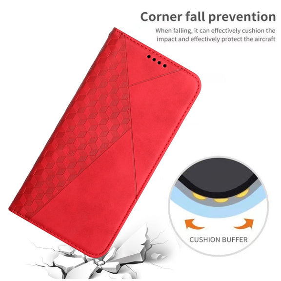 For Tecno Spark Go 2024 / POP 8 Diamond Splicing Skin Feel Magnetic Leather Phone Case(Red)