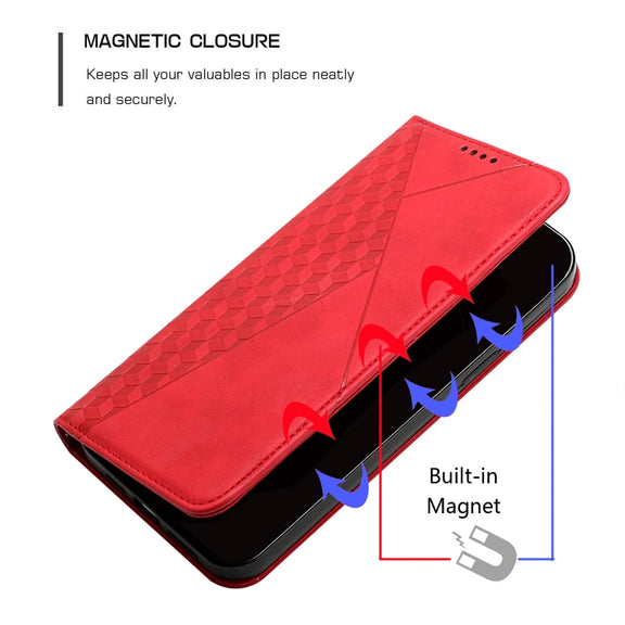 For Tecno Spark Go 2024 / POP 8 Diamond Splicing Skin Feel Magnetic Leather Phone Case(Red)