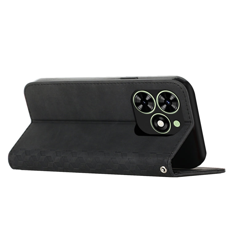 For Tecno Spark Go 2024 / POP 8 Diamond Splicing Skin Feel Magnetic Leather Phone Case(Black)