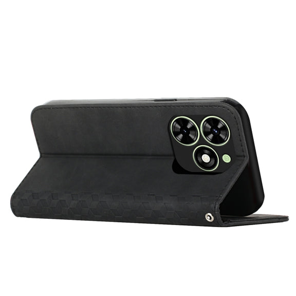 For Tecno Spark Go 2024 / POP 8 Diamond Splicing Skin Feel Magnetic Leather Phone Case(Black)