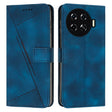 For Tecno Spark 20 Pro+ Dream Triangle Leather Phone Case with Long  Lanyard(Blue) - Tecno Cases by PMC TechLife | Online Shopping South Africa | PMC TechLife | Buy Now Pay Later Mobicred
