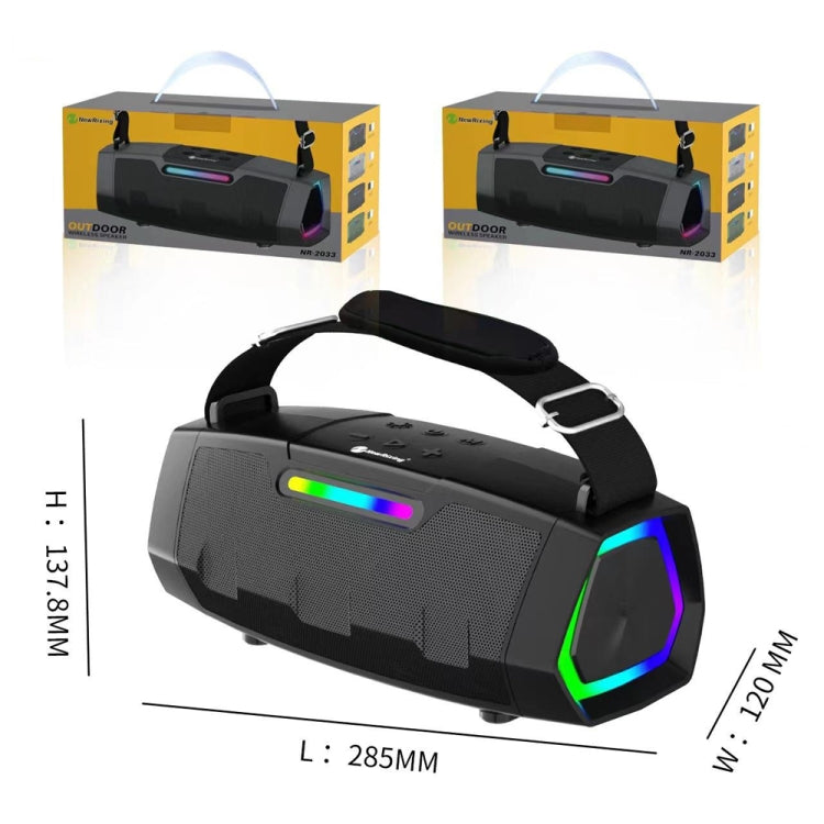 NewRixing NR2033 Portable TWS Wireless Bluetooth Speaker(Black)