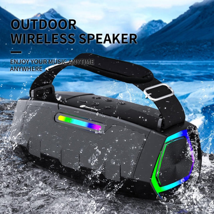 NewRixing NR2033 Portable TWS Wireless Bluetooth Speaker(Black)
