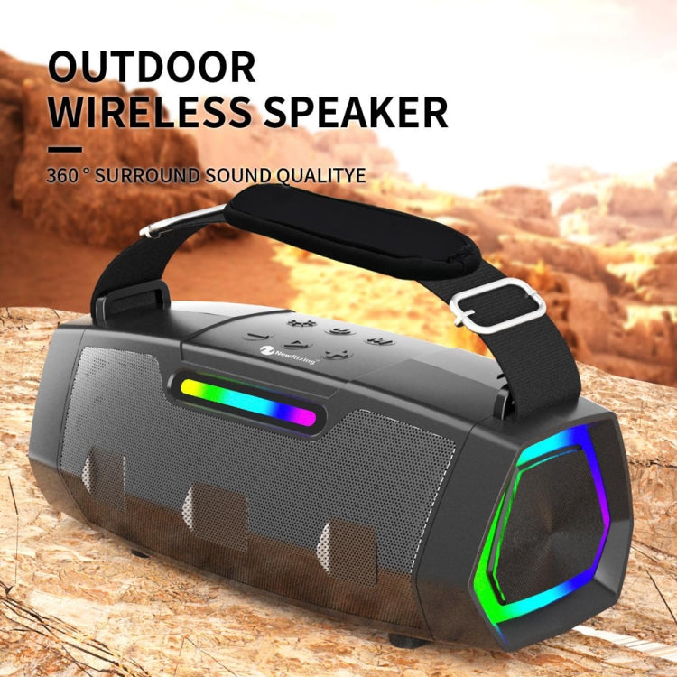 NewRixing NR2033 Portable TWS Wireless Bluetooth Speaker(Grey)
