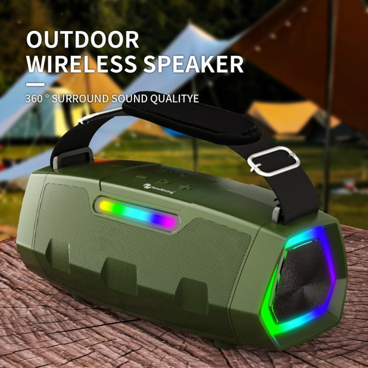 NewRixing NR2033 Portable TWS Wireless Bluetooth Speaker(Green)