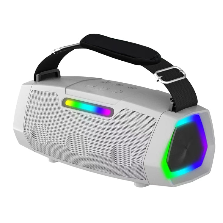 NewRixing NR2033 Portable TWS Wireless Bluetooth Speaker(Silver)