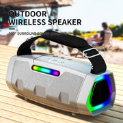 NewRixing NR2033 Portable TWS Wireless Bluetooth Speaker(Silver)