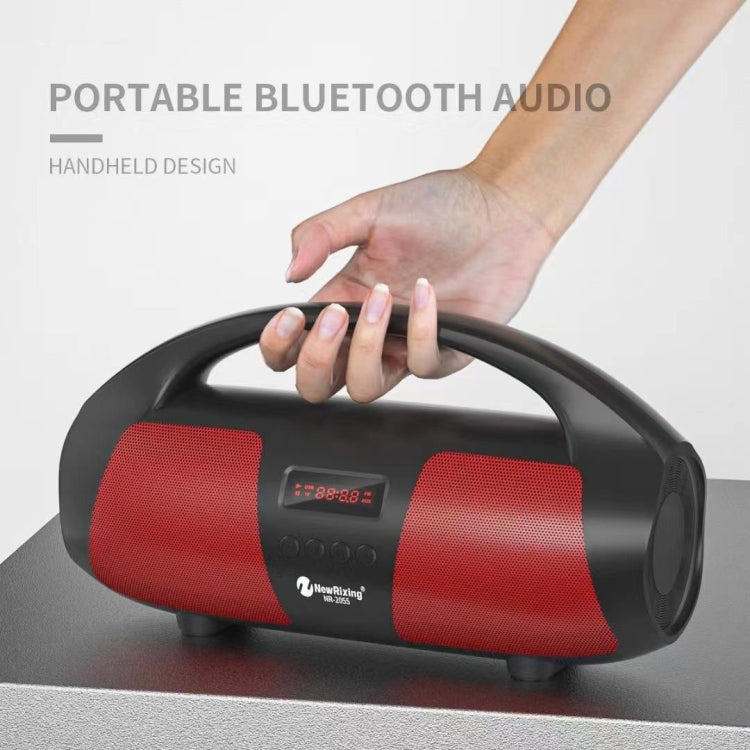 NewRixing NR2055 Wireless Portable TWS Bluetooth Speaker with Microphone(Black)