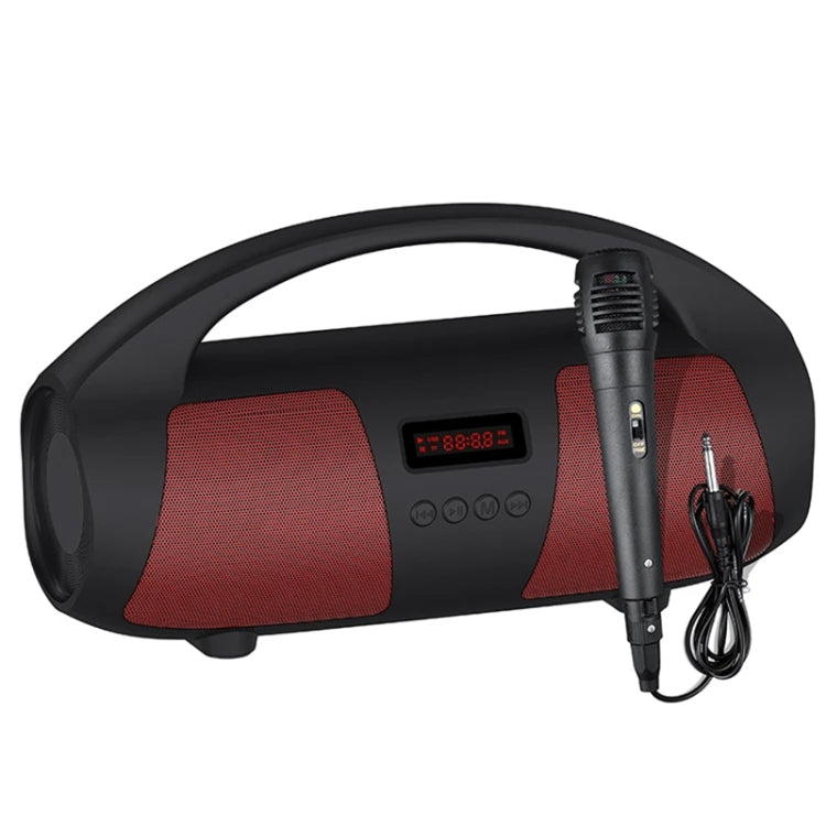 NewRixing NR2055 Wireless Portable TWS Bluetooth Speaker with Microphone(Red)