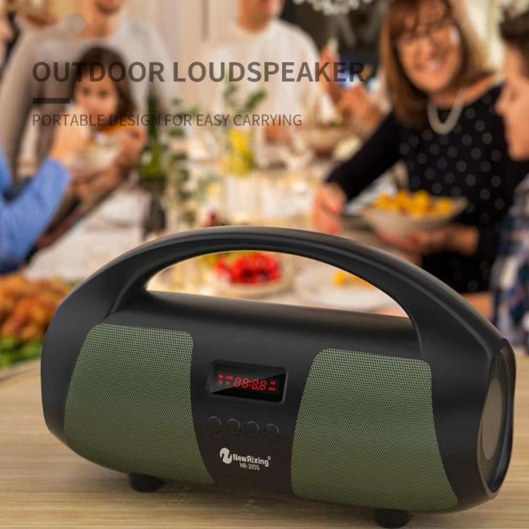 NewRixing NR2055 Wireless Portable TWS Bluetooth Speaker with Microphone(Red)