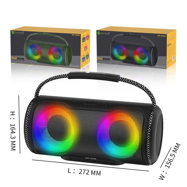 NewRixing NR2088 Wireless Portable TWS Bluetooth Speaker(Red)