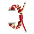 For Apple Watch Ultra 49mm Paracord Fishtail Braided Silicone Bead Watch Band(Red Light Yellow) - Watch Bands by PMC TechLife | Online Shopping South Africa | PMC TechLife | Buy Now Pay Later Mobicred