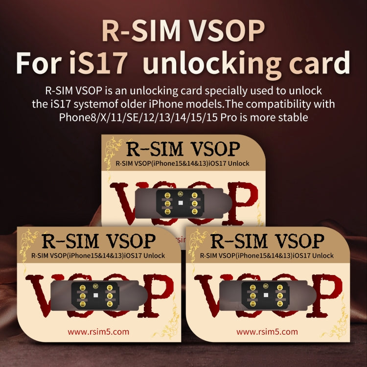 R-SIM VSOP Unlocking Card Sticker For iOS17 System Unlocking