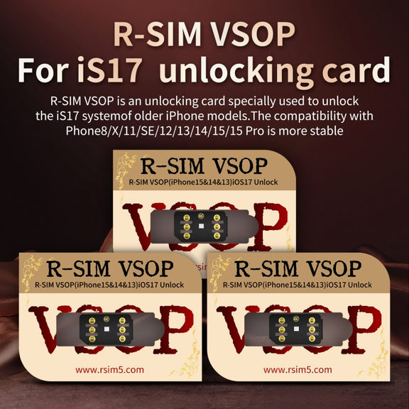 R-SIM VSOP Unlocking Card Sticker For iOS17 System Unlocking