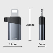 ADS-616B 8 Pin Male to USB-C/Type-C Female OTG Adapter(Silver)