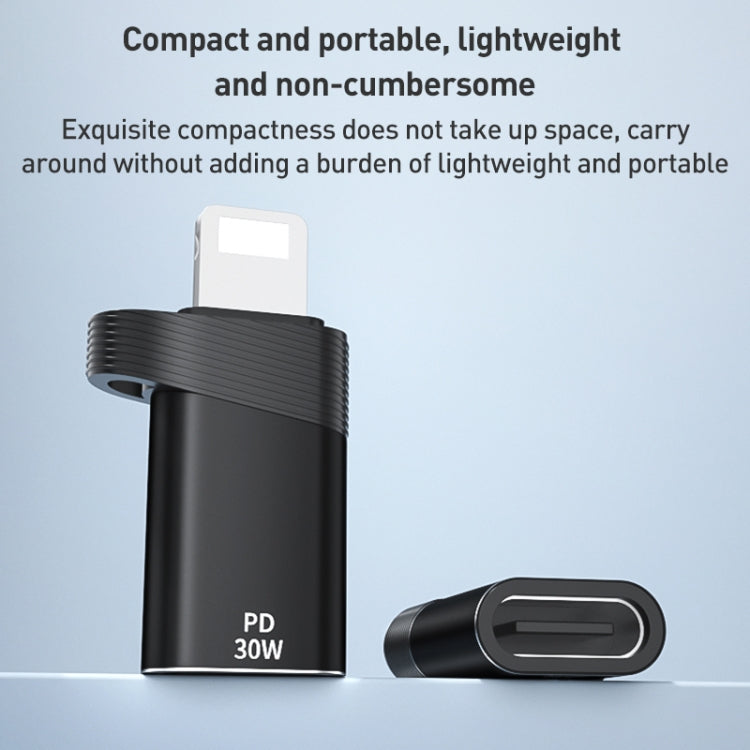 ADS-616B 8 Pin Male to USB-C/Type-C Female OTG Adapter(Silver)