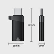 ADS-615 PD 60W USB-C/Type-C Male to 8 Pin Female Adapter(Black)
