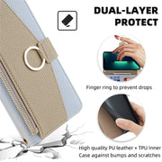 For Sharp Aquos R9 Crossbody Litchi Texture Leather Phone Case(Blue)