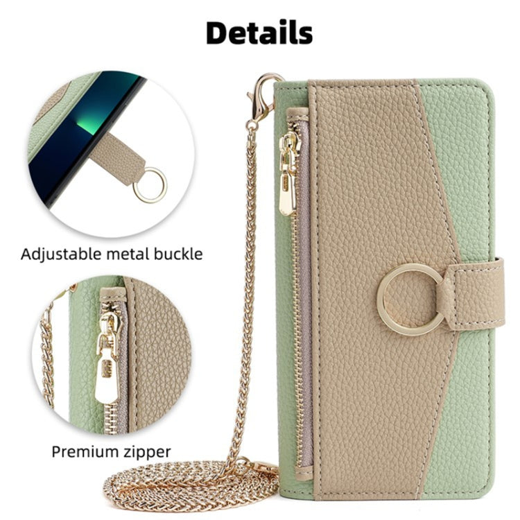For Sharp Aquos R9 Crossbody Litchi Texture Leather Phone Case(Green)