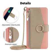 For Sharp Aquos R9 Crossbody Litchi Texture Leather Phone Case(Pink)