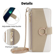 For Sharp Aquos R9 Crossbody Litchi Texture Leather Phone Case(White)